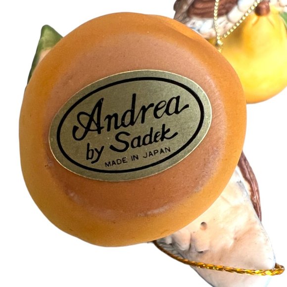 Two (2) Vtg 1991 Andrea by Sadek PARTRIDGE Porcelain Bisque Ornaments Japan 3" T - Picture 14 of 16